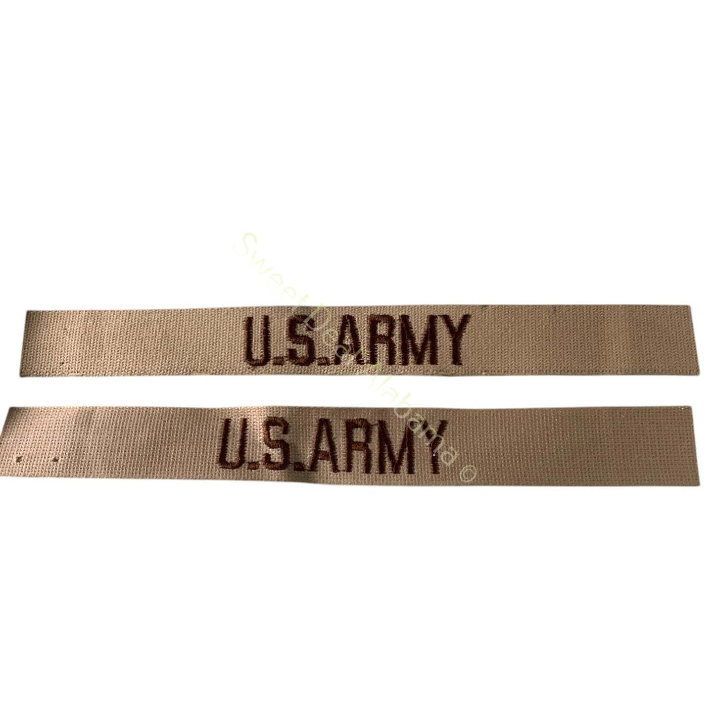2-Pack Embroidered "U.S. Army" Uniform Name Tape, Khaki Coyote Tan, 1 in.