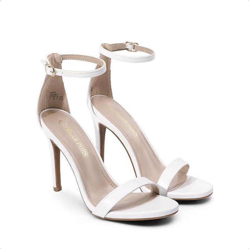 Women's Karrie High Stiletto Pump Heeled Sandals, White, 6.5B077Y5FKBM 196020385675
