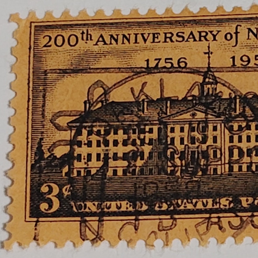 1956 3¢ Nassau Hall Bicentennial Stamp – Princeton University – Scott #1083