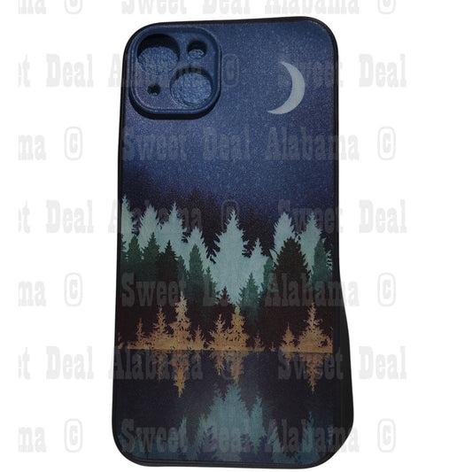 Cellphone Case For iPhone 15 Bumper Case, Night Time Lake View Graphic