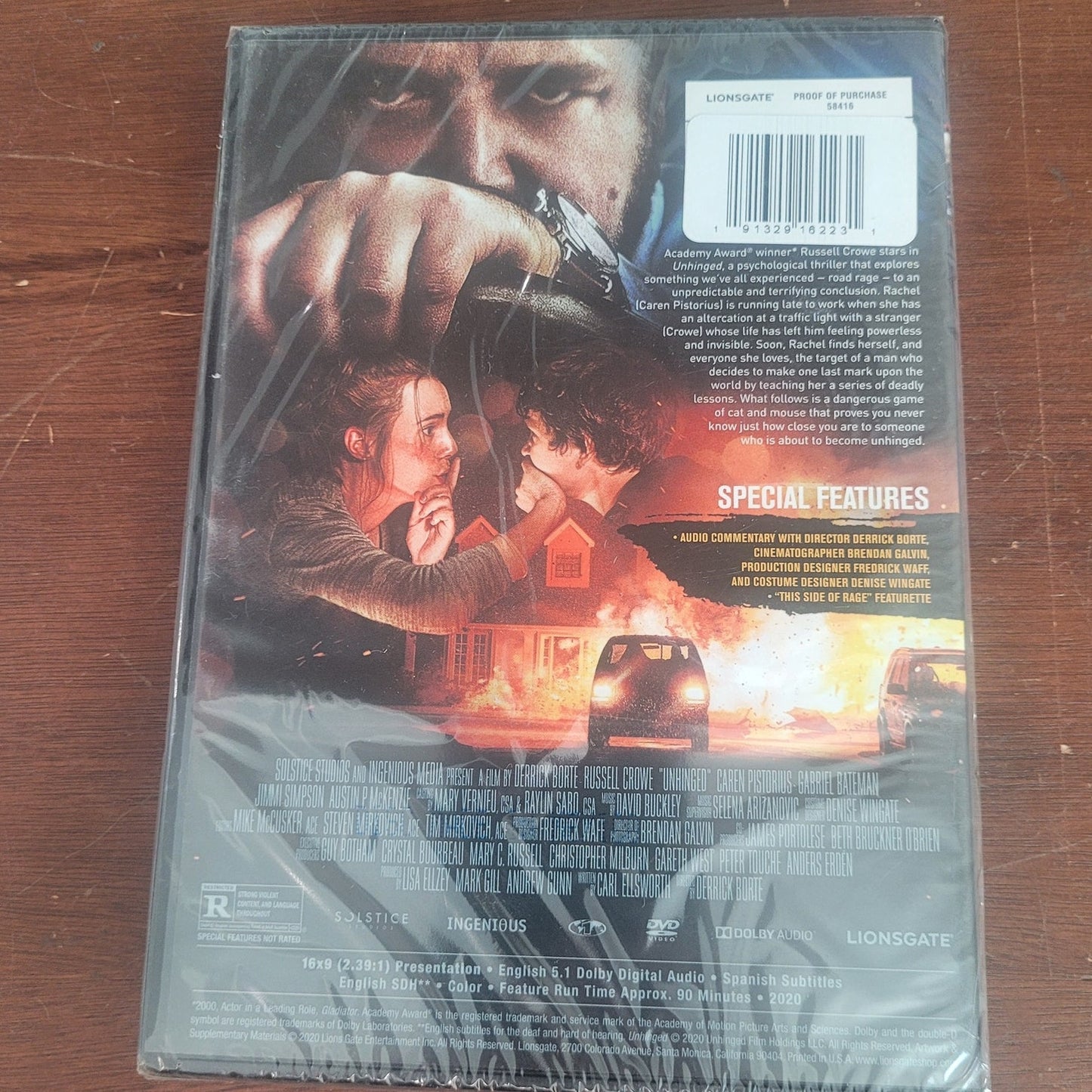 Unhinged (DVD, 2020) Thriller Starring Russell Crowe