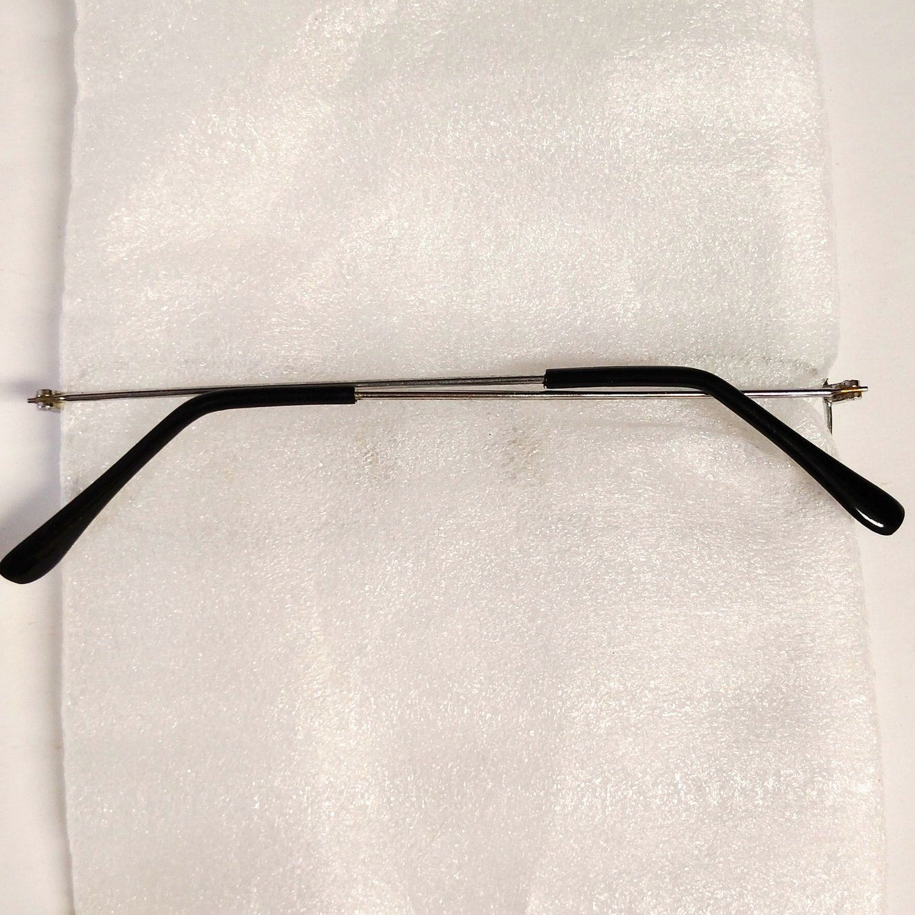 VTG Silver Full‑Rim Rectangular Metal Reading Glasses +3.00 Unbranded