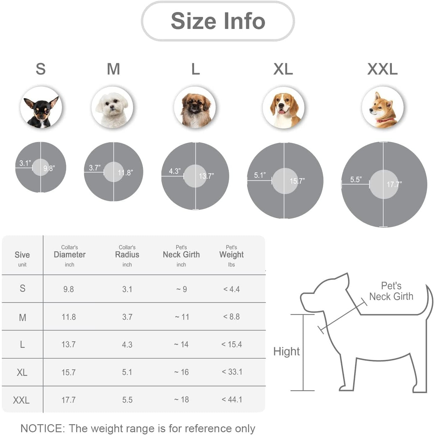 POP DUCK Dog Cone – XL Purple Soft Recovery Collar, Alternative After Surgery