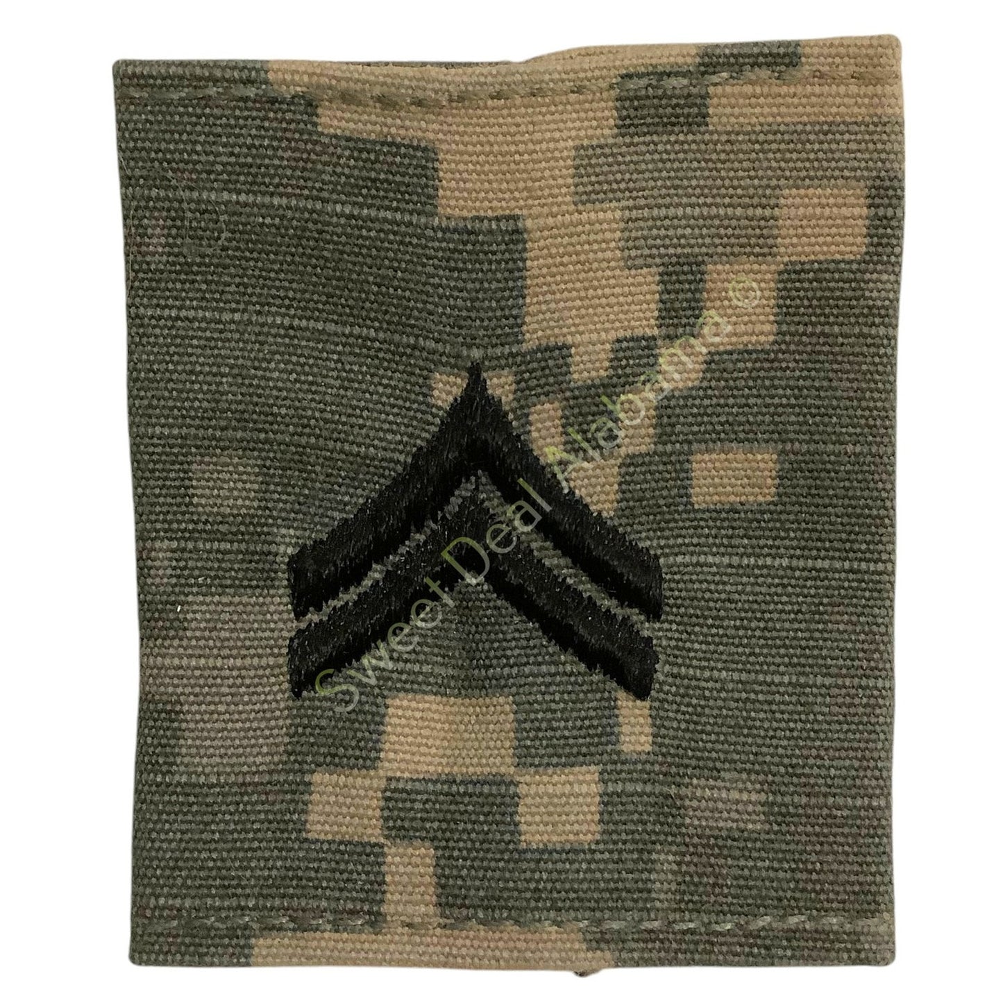 U.S. Army Corporal (E-4) OCP Rank Slip-On Insignia, Digital-Camo, 2" x 1.75"