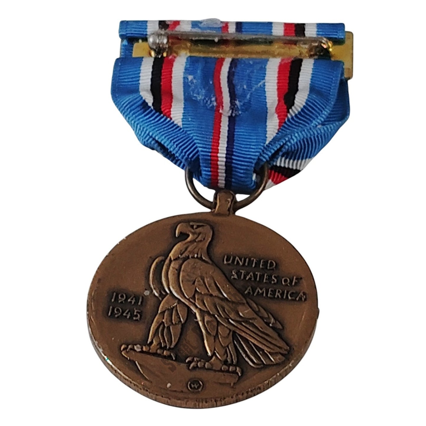 1941-1945 American Campaign Medal Pinback, 1-1/4"D x 3"H Overall