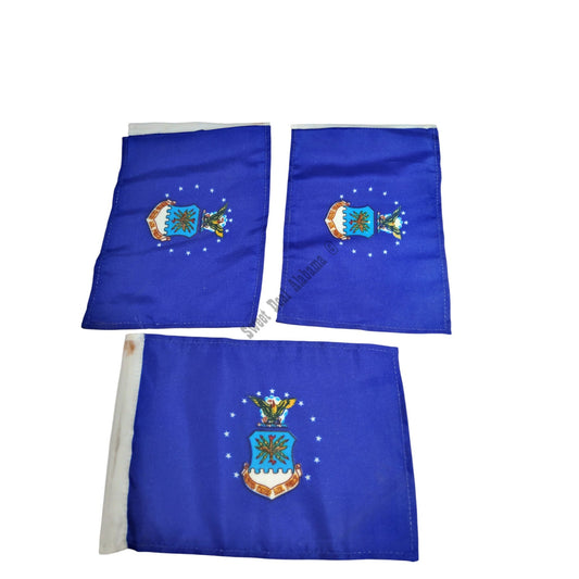 3 Air Force Flags, 4" x 6", USAF Seal, Flags Only, No Sticks
