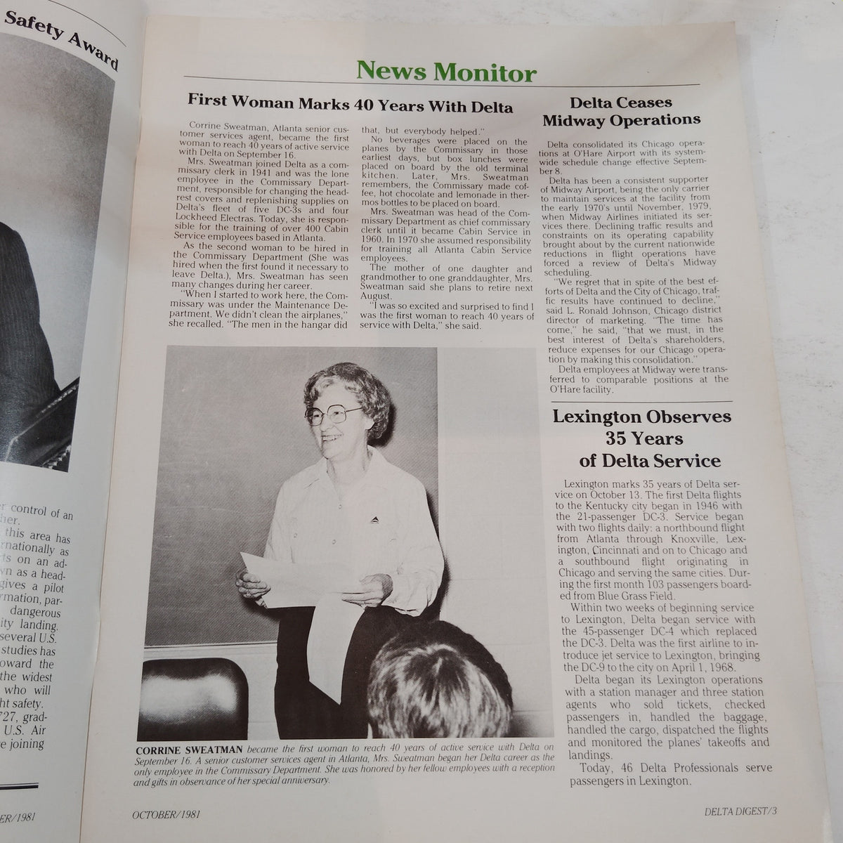 Delta Digest October 1981 - 25th Annual Men's Golf Open - Vintage Magazine