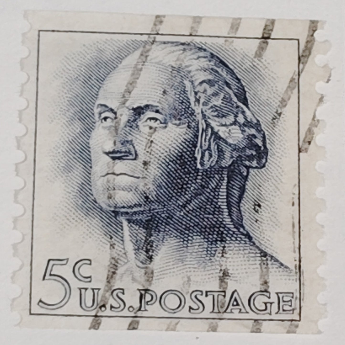 1962 Scott #1213  5¢ George Washington / Regular Issue – Rotary Press – Canceled