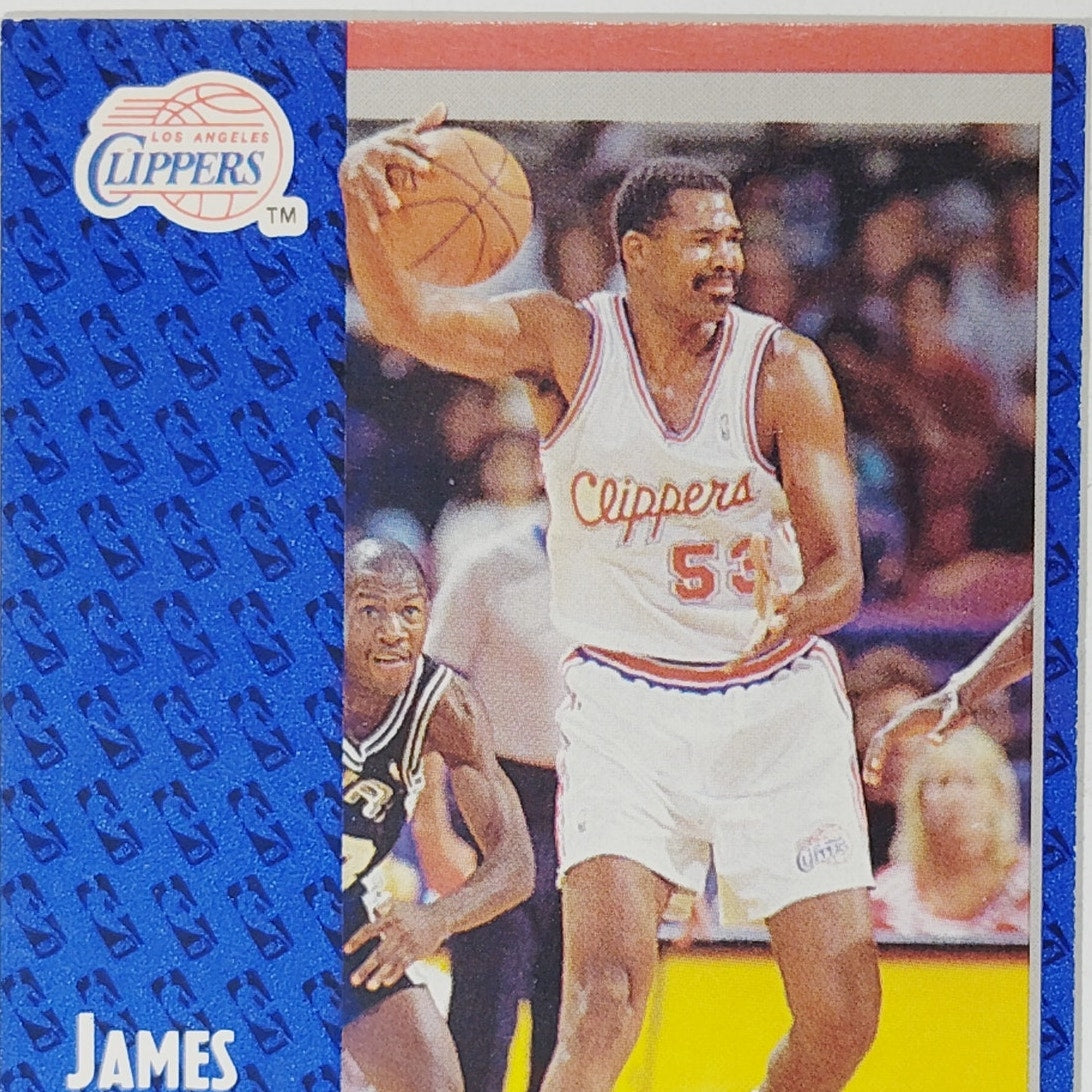 1991–92 Fleer James Edwards #296 – LA Clippers – Center – VG/EX