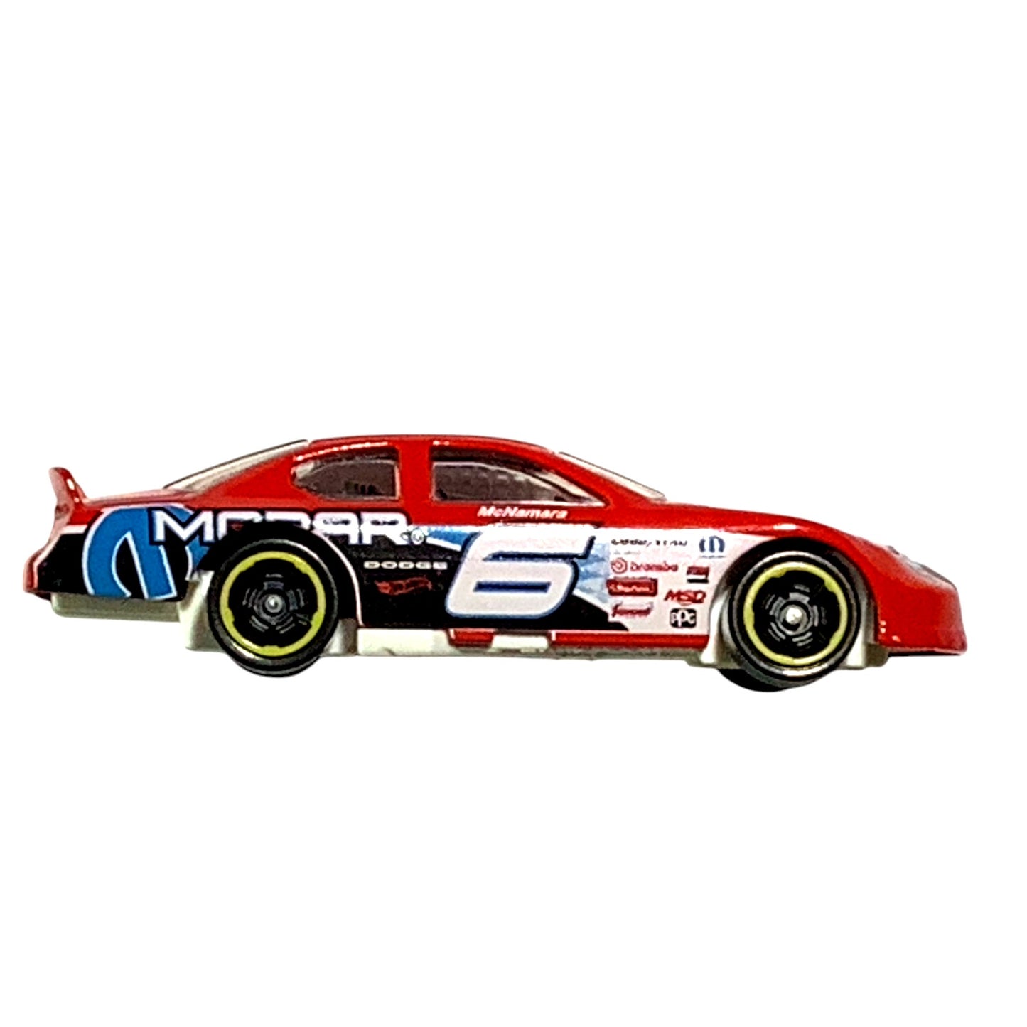 Hot Wheels #6 Mopar, Dodge Charger, NASCAR 1:64 Die Cast Car, 2018 FYD22, NM