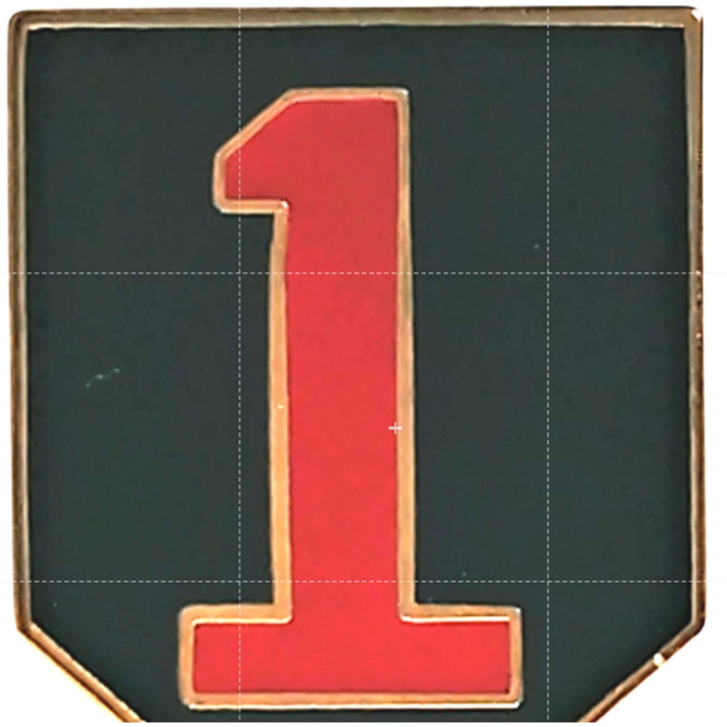 1st Infantry Division Big Red One Novelty Hat Lapel Pin 7/8" × 5/8"