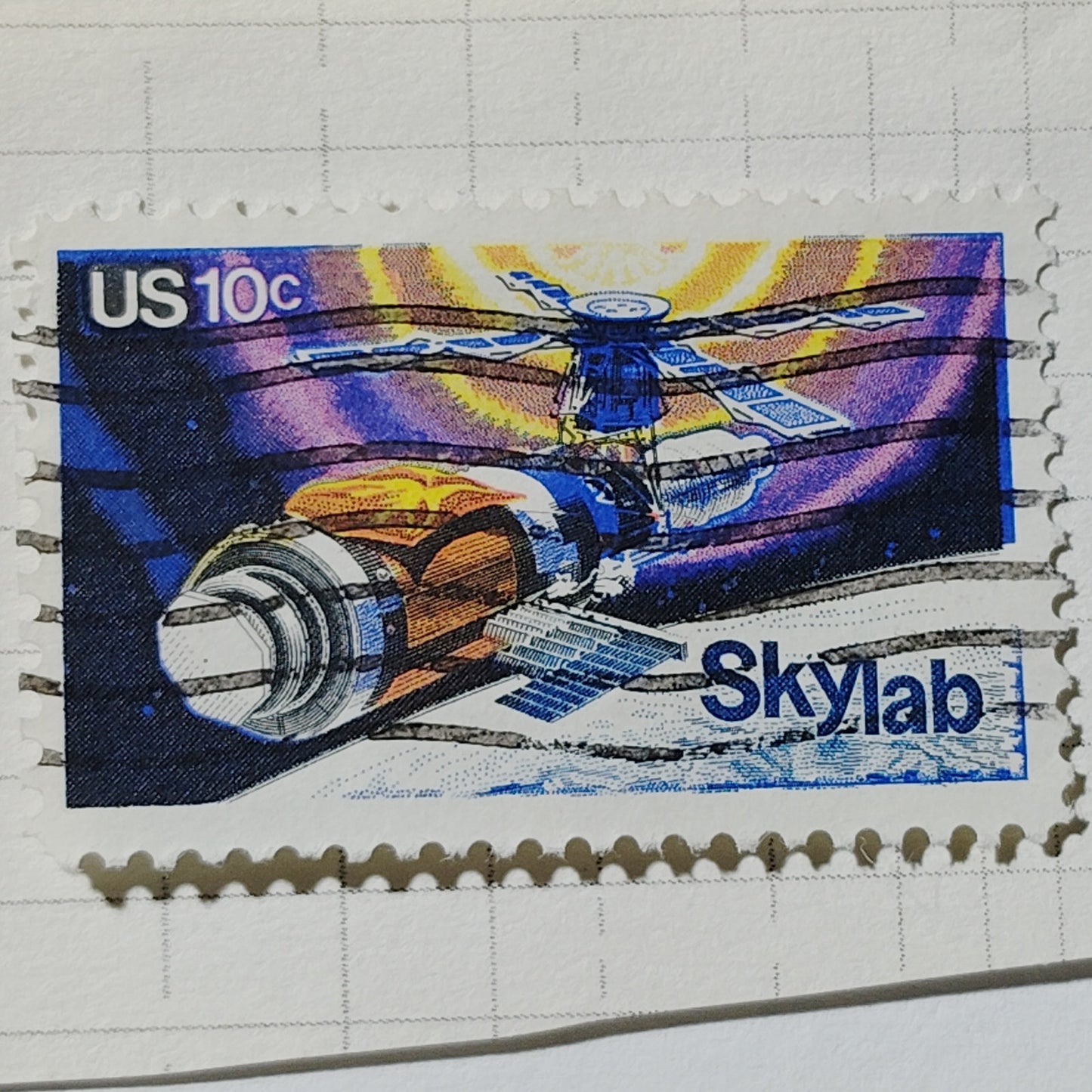 1974 US Postage Stamp Scott #1529 10c Skylab Space Station Used Canceled NASA