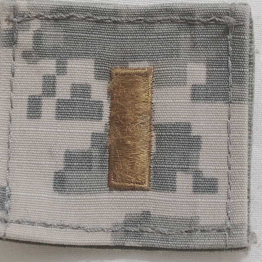 U.S. Army 2nd Lieutenant Patch ACU Digital, 2"×2" Hooked Device – O-1