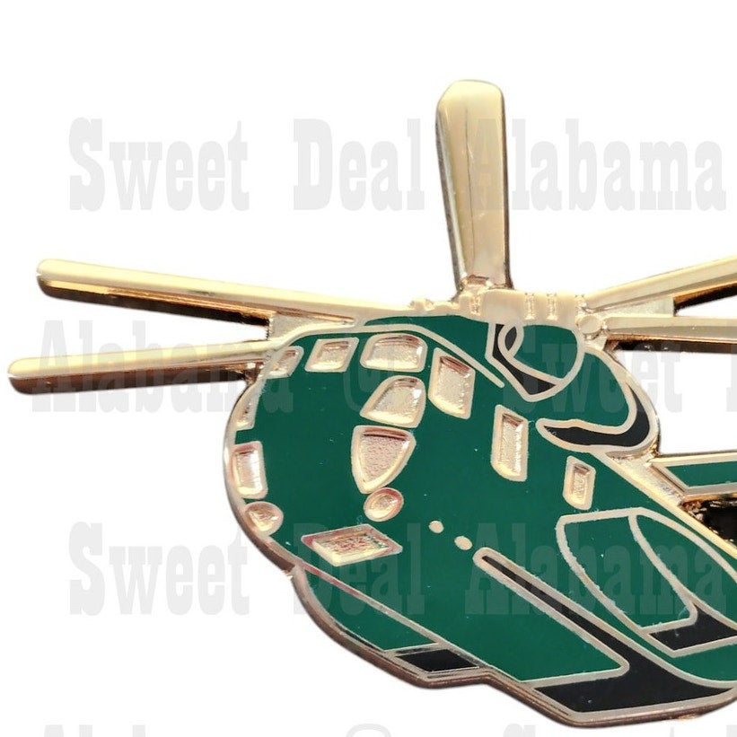 Sea Stallion CH-53 Helicopter Collector Hat, Lapel, Brooch Pin 1-3/4"W x 1-1/4"H