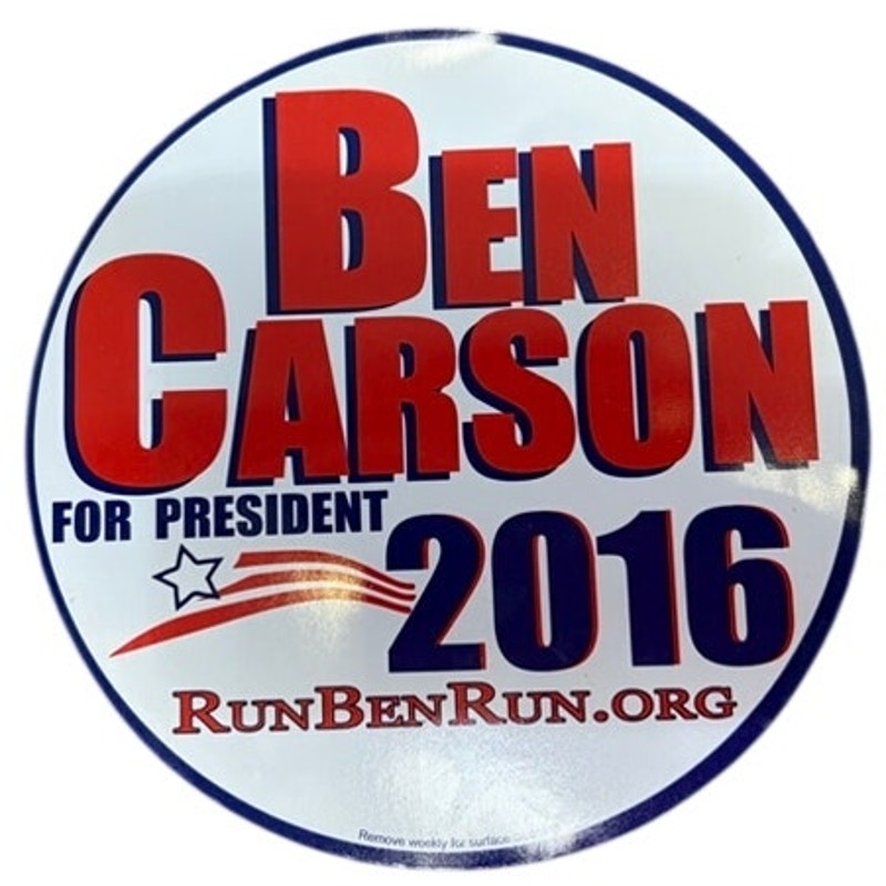 Ben Carson 2016 Campaign Fridge Magnet RunBenRun Shooting Star Logo 5.75"