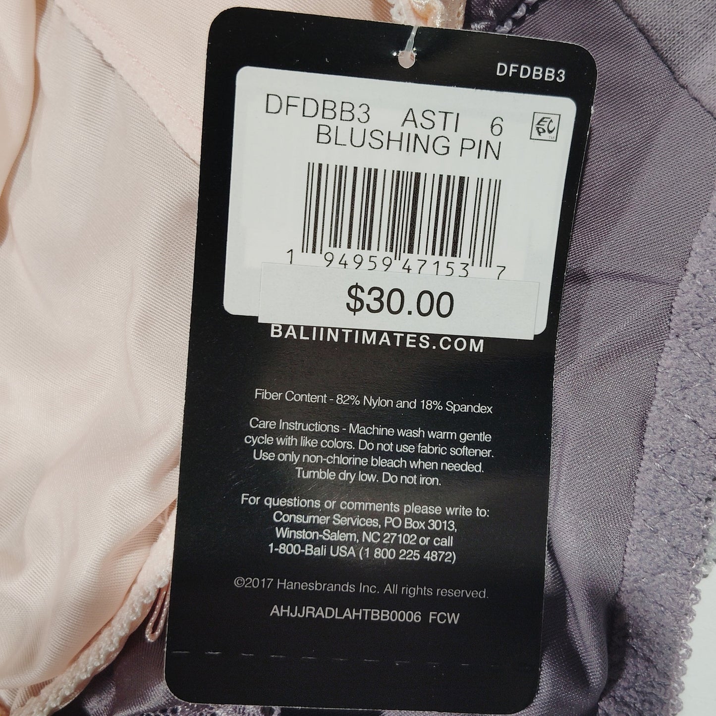 Bali Double Support Brief Panty Set – 3 Pack – Size M/6 - Multi-Colors