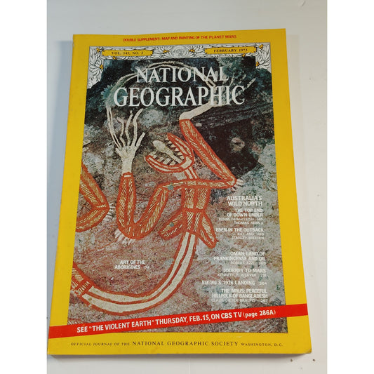 National Geographic Magazine – February 1973, Australia’s Top End, Mars, Oman
