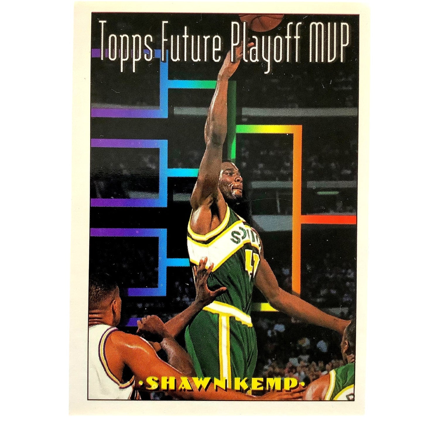 Shawn Kemp, Supersonics, 1994 Topps "Future Playoff MVP" NBA Card 202, EXC