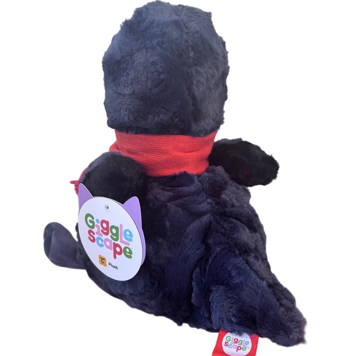 Gigglescape Crow Plush – 11.5 in – Scarf Character Toy, NWT
