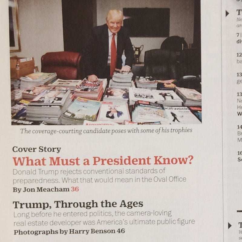 Time Magazine July 25, 2016 Donald Trump Gut Check Cover - Collector Issue