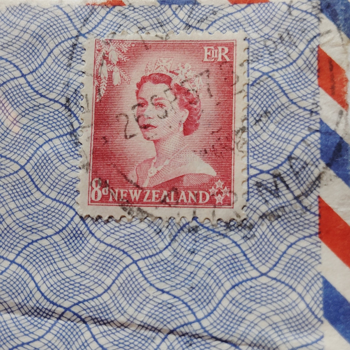 1957 New Zealand 8d Aerogramme Cover to USA - Queen Elizabeth II Airmail