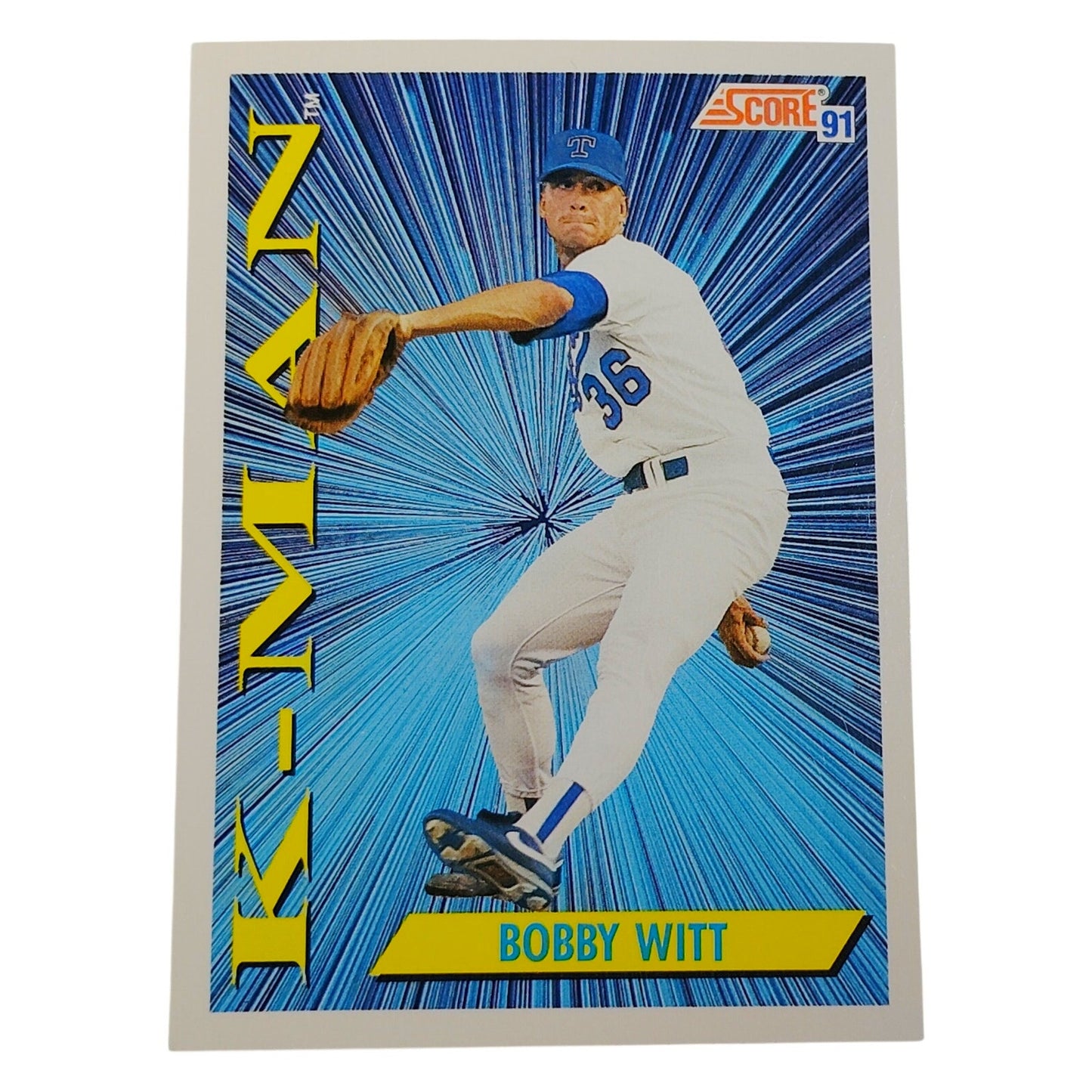 1991 Score Bobby Witt #410 Texas Rangers K‑Man Strikeout Pitcher Card NM