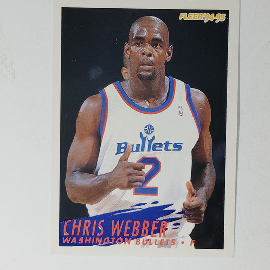 1994-95 Fleer Chris Webber Card No. 387 – Bullets – Forward – VG/EX