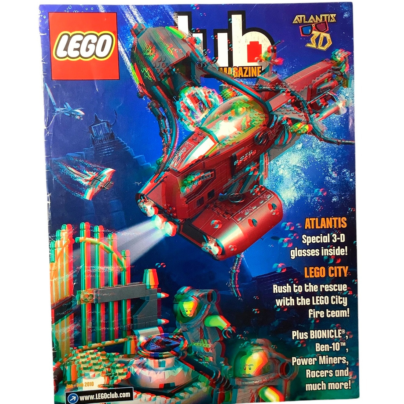 5 x Back Issues Lego Club Magazines, 5  issues from 2010-2014 Pictured