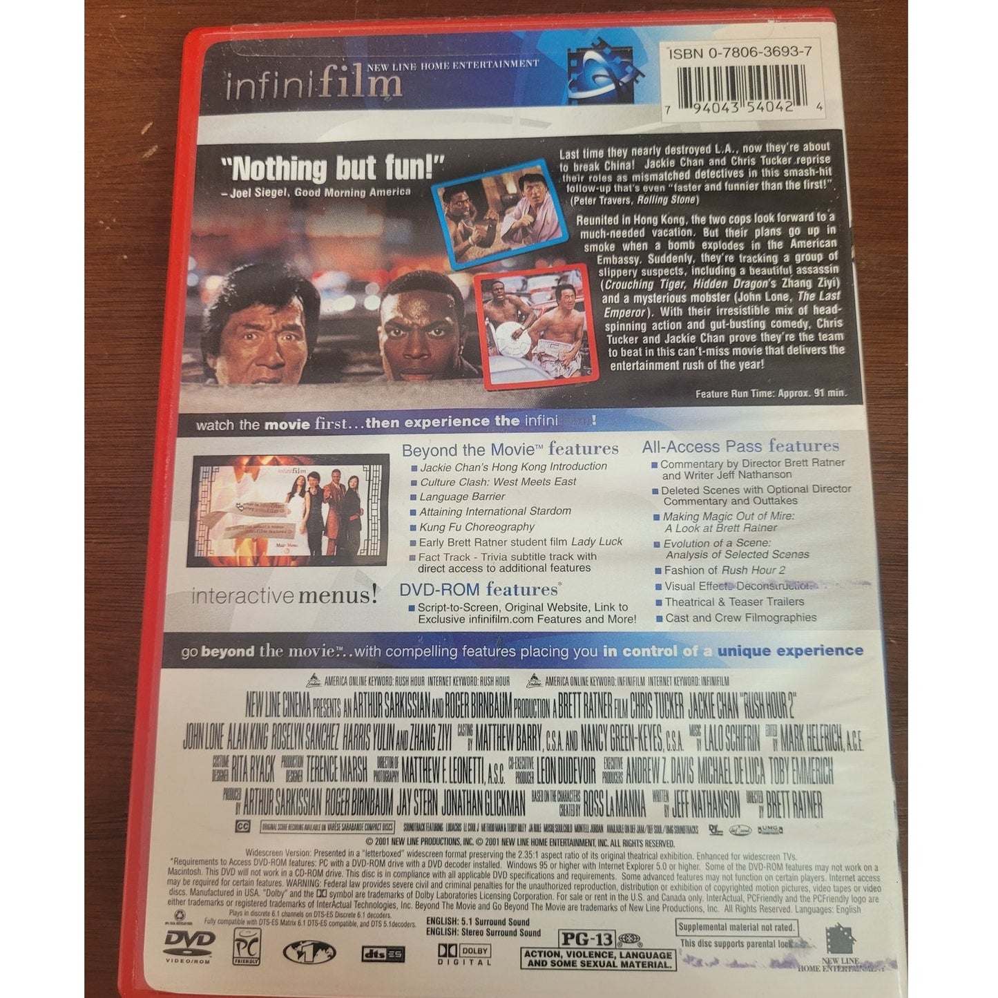 Rush Hour 2 DVD 2001 Action Comedy – Jackie Chan, Chris Tucker