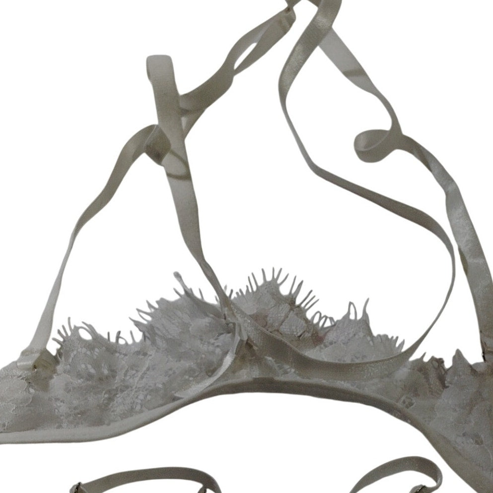 Avidlove Women’s Open‑Cup Shelf Bra Lace Top – White – Small – NWOT