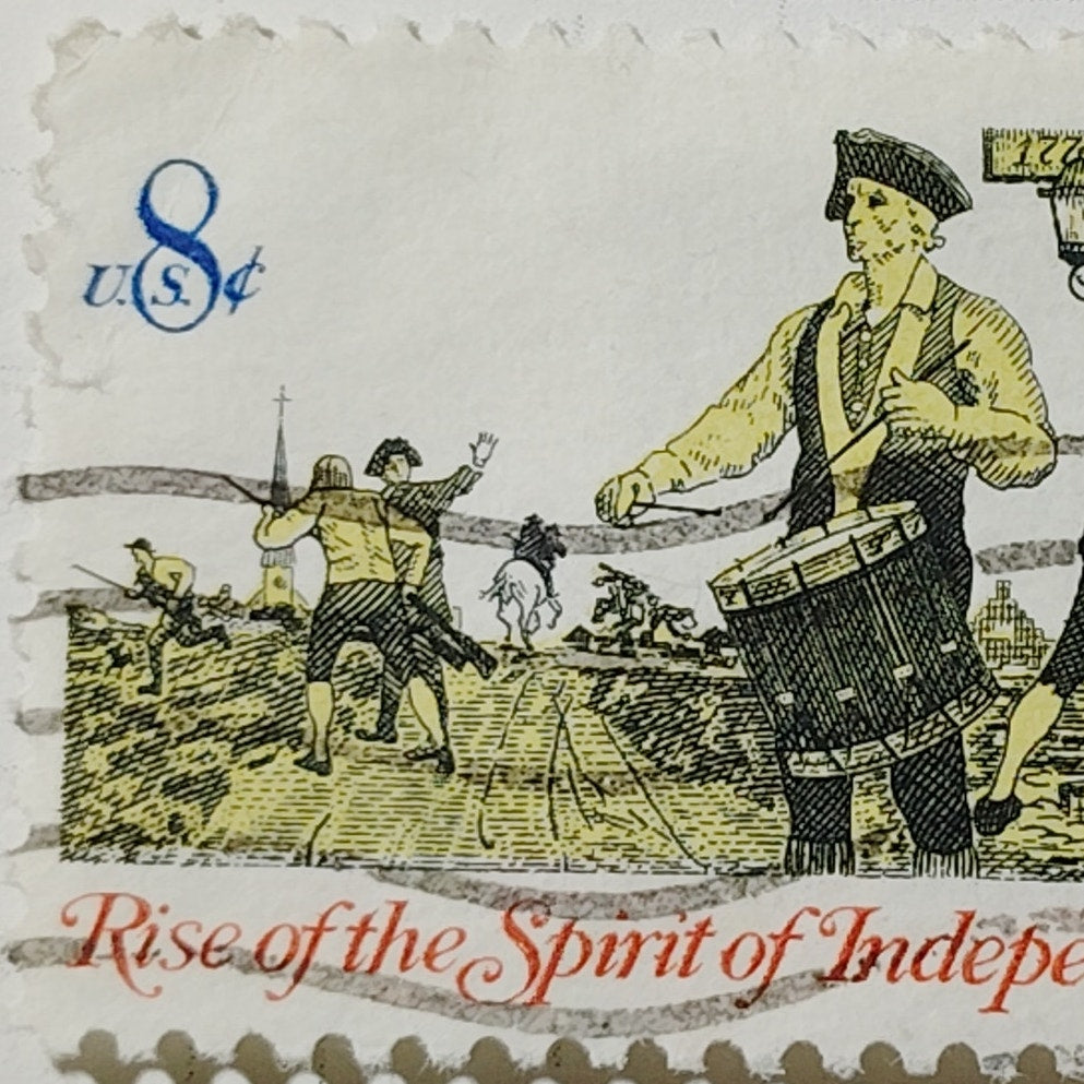 1973 US Postage Stamp Scott #1479 8c Spirit of Independence Drummer Canceled