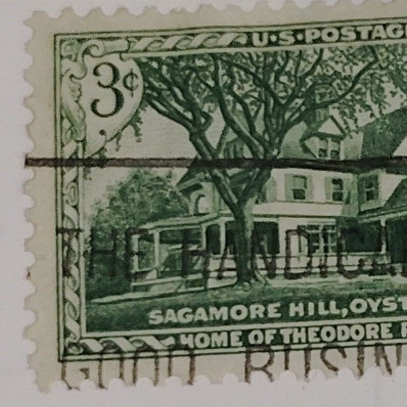 1953 3¢ Sagamore Hill Stamp, Scott 1023, Theodore Roosevelt’s Home Historic Site