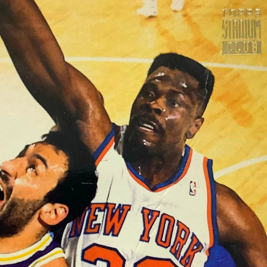 Patrick Ewing, New York Knicks, 1993 Topps Stadium Club High Court Card 68, EXC