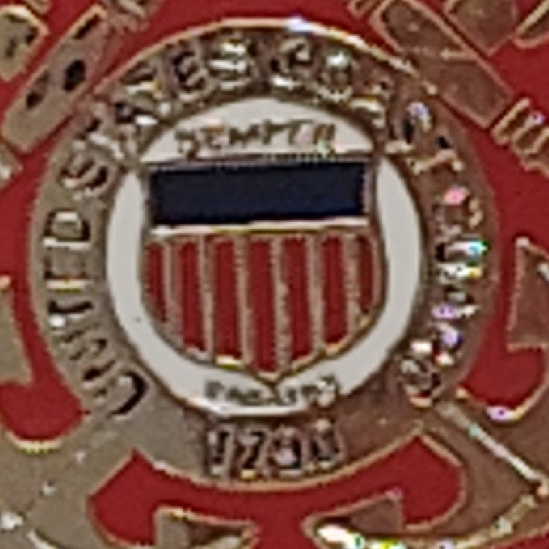 U.S. Coast Guard "Semper Paratus" Logo Novelty Hat/Lapel/Brooch Pin Enamel Metal
