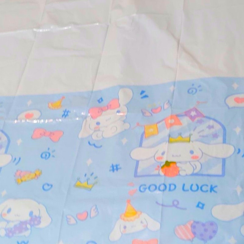 Cute Cinnamoroll Party Tablecloths 2‑Pk 70" × 42" Blue Border Disposable Covers