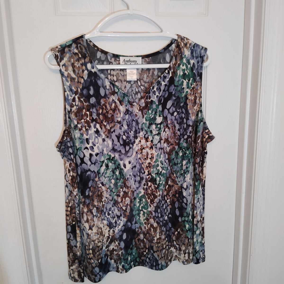 Anthony Richards Mosaic Abstract Twin Set Women’s XL Cardigan & Tank Estate