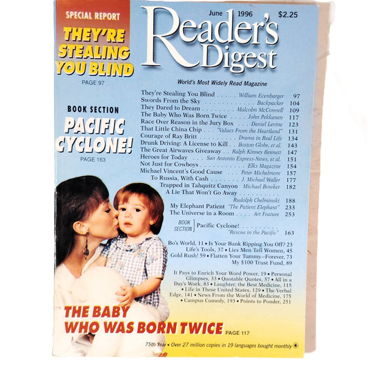 Reader's Digest June 1996 Vintage Magazine - They're Stealing You Blind