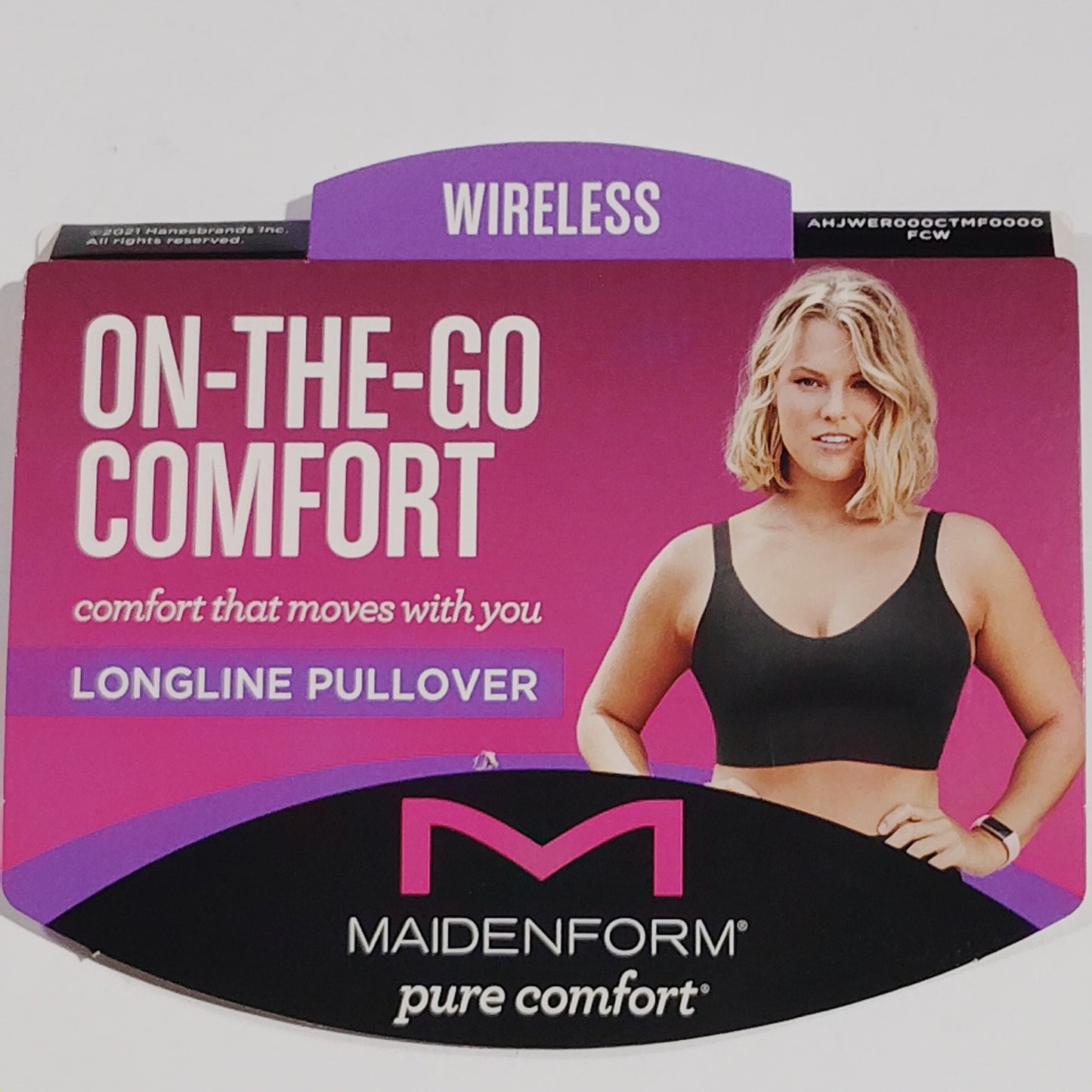 Maidenform Pure Comfort Cropped Cami Bra – Medium Pink – Size XL – Wireless