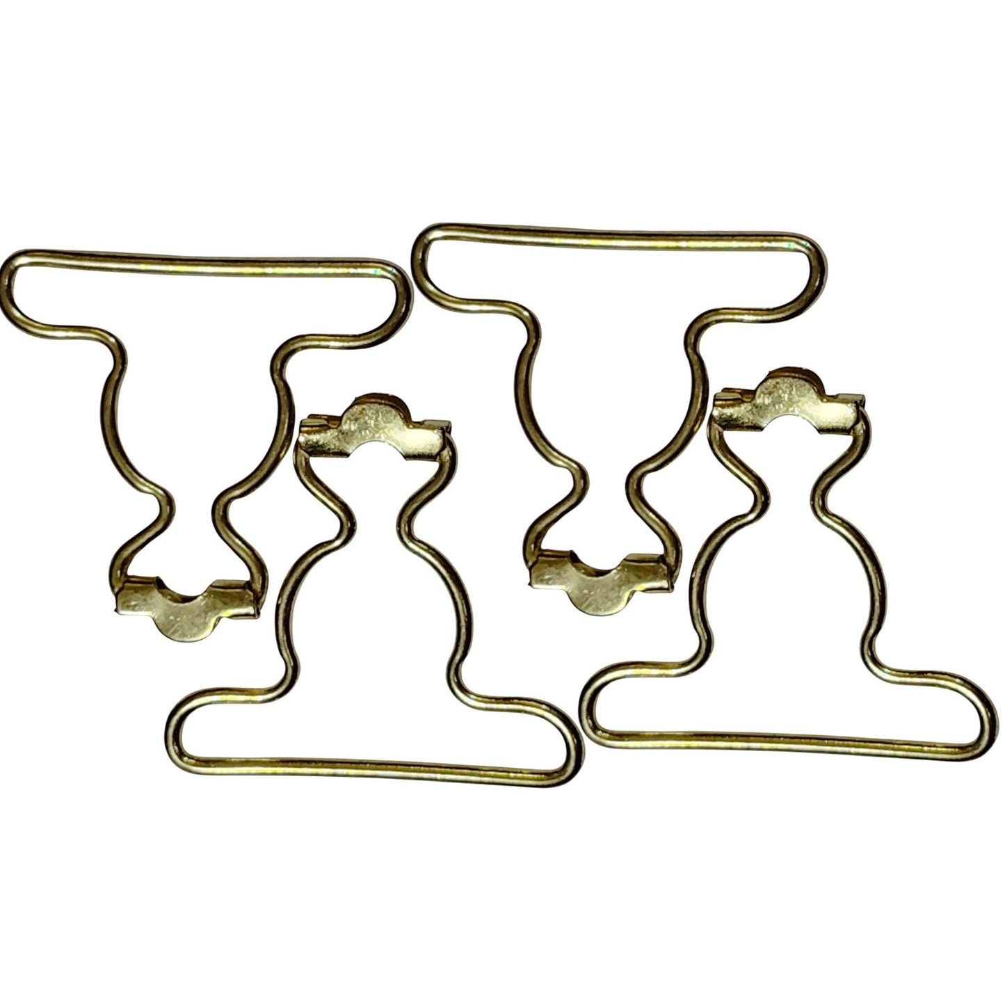 Lot of 4 – Brass Suspender Loops – 1-7/8"W × 1-3/4"H – Fits 1-3/4" Webbing
