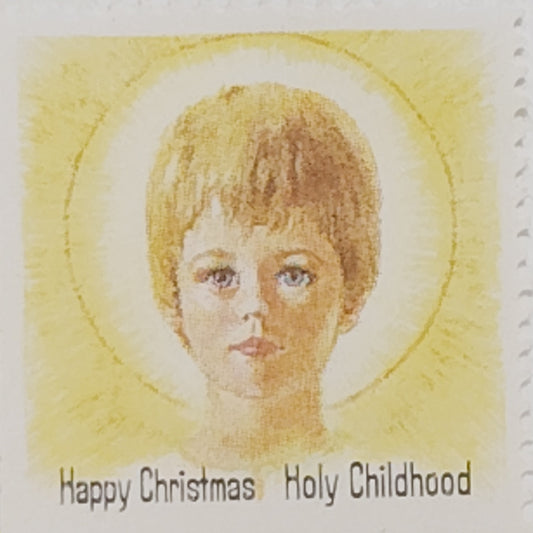 60's Happy Christmas Holy Childhood – 5 MNH Religious Charity Stamps, Cinderella
