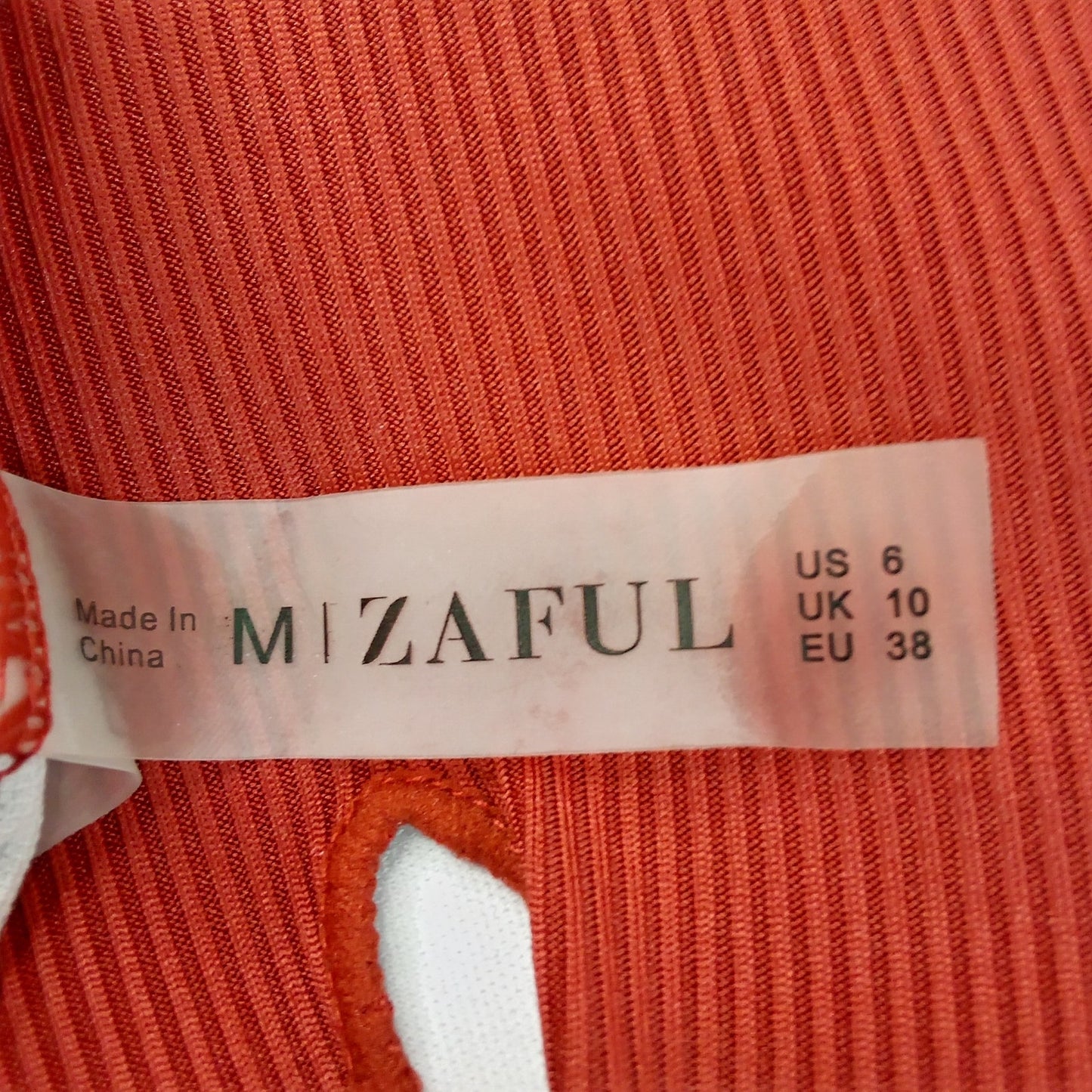 Zaful Women's Ribbed Underwire Bikini Top, Red, Medium (US 6)