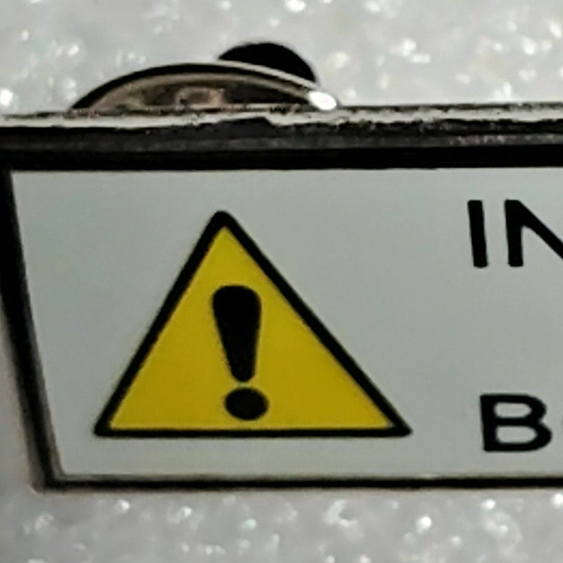 Infidel On Board Novelty Pin 1 1/8" x 5/8" Warning Sign Metal Enamel Hat Lapel