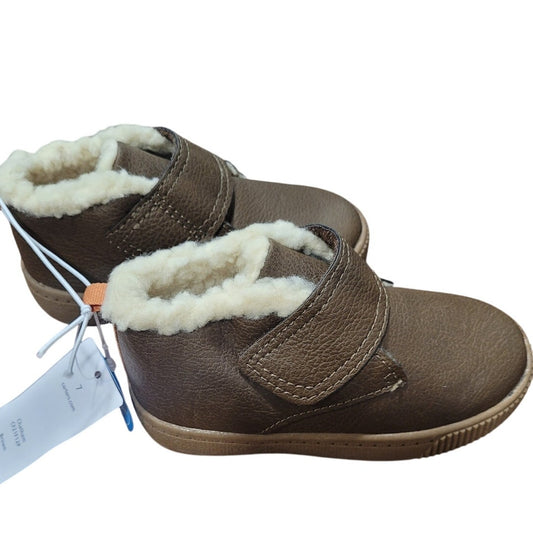 Carter’s Chatham Boot Size 7 Toddler Brown Faux-Suede Hook & Loop Strap CF21F12P
