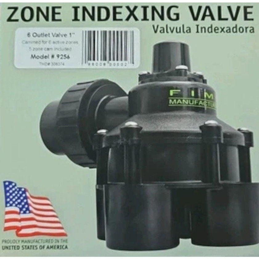 FIMCO 1” 6 Outlet Mini Indexing Valve 5 & 6 Zone Cams Irrigation Sprinkler 9256