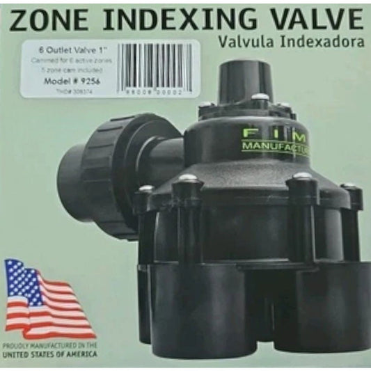 FIMCO 1” 6 Outlet Mini Indexing Valve 5 & 6 Zone Cams Irrigation Sprinkler 9256