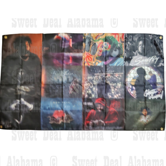 Rod Wave Album Cover Tapestry 59"x35" - Rap Wall Banner, Dorm Room Décor