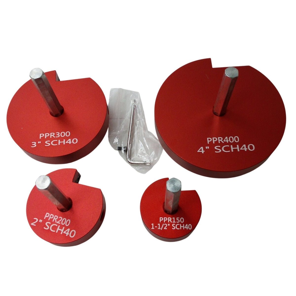 VEVOR PVC Pipe Reamer Kit PPK4 4-Piece 1-1/2" to 4" SCH40 Socket Saver