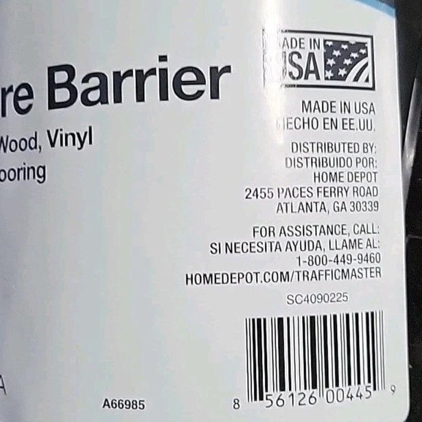 Moisture Barrier Underlayment, 200 Sq Ft 10' x 20' 6 Mil Vinyl Laminate Hardwood
