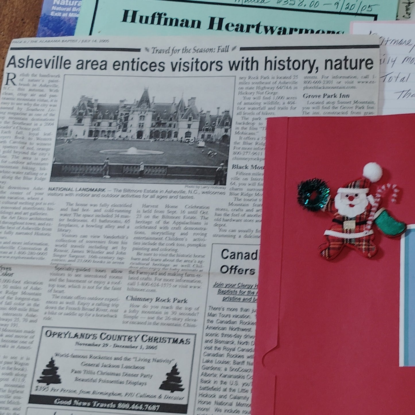 Blue Ridge Mountain Christmas Ephemera Collection - Huffman Heartwarmers 2005