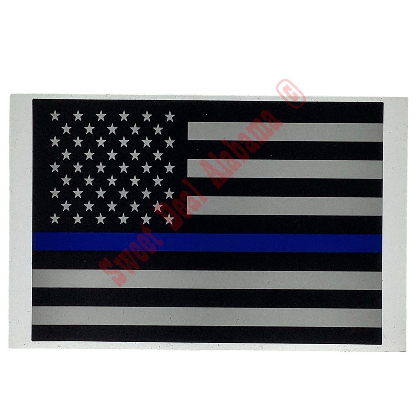 2 x Thin Blue Line Flag Decals Police & Law Enforcement Support, 3" x 4.25"